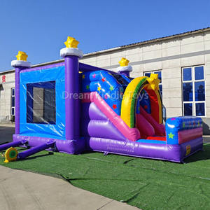 Splendente stella sogno unicorno gonfiabile castello gonfiabile Combo casa di rimbalzo con scivolo bambini unicorno ponticelli gonfiabili per la vendita - Product Image 3