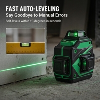 Niveau laser 3D professionnel industriel et DIY, auto-nivelant, lignes croisées verticales et horizontales, pointeur laser 50m, kit d'outils Starline