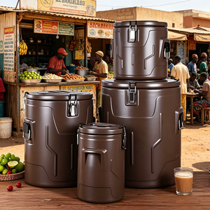 Hot Sale Commercial Catering 5pcs Set 5L-10L-30L-50L-70L Double-Walled Vacuum Insulated Lightweight Stainless Bucket - Product Image 2