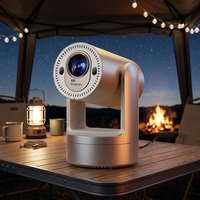 Projecteur à batterie JUNUO J3, modèle à mise au point automatique, projecteur 4K, Android 14, home cinéma 4K, batterie rechargeable 5200 mAh intégrée