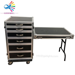 Tùy chỉnh 6 Mixer ngăn kéo nhôm bền trường hợp chuyến bay với bảng bánh xe cho Rack Road OEM hỗ trợ - Product Image 5