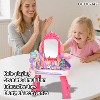 Ensemble de jeu de beauté avec sèche-cheveux, jouets éducatifs de salon pour la maternelle, coiffeuse antique avec miroirs, articles mignons pour filles, vente en gros