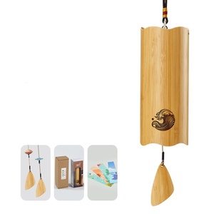 Calming Melody Wind <b>Chime</b> Bamboo Metal Wind <b>Bell</b> Meditation Sound Healing Yoga Spa Hanging Wall Window Decoration - Product Image 2