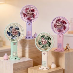 Mini Ventilador Portátil con Soporte, Recargable por USB, Motor de CC de 2W, Control por Botón, Ventilador de Escritorio Manos Libres para Estudiantes - Product Image 5