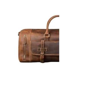 Sac de voyage en cuir véritable pour homme et femme, sac à vêtements, meilleur bagage à main, sac en cuir véritable pour chaussures, unisexe - Product Image 2
