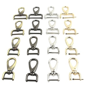 Accessoires de quincaillerie pour sacs à bagages en alliage de zinc, boucle à bec de poisson de 6 mm (1 pouce) de diamètre intérieur, crochet réglable à vis pour bandoulière - Product Image 1