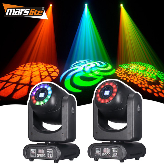Pro 100W RGBW LED Gobo Moving Head 3 Prism DJ Night Club Disco Stage Mini Sport Beam Lights 14CH DMX Aluminum Alloy