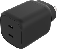 Cargador Rápido GaN de 45W con Doble Puerto USB-C para Teléfono Móvil/Pequeños Electrodomésticos, LED, Enchufe AU, US, EU