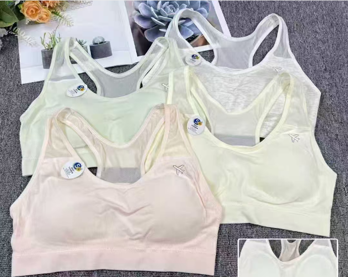 688#Stock Bare Ammonia Girls' Beautiful Back Underwear Junior High School Students' Yoga Vest Sports Bra During