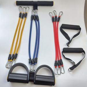 拉力机肚子修剪器锻炼脚踏板瑜伽4管弹性拉力器拉力 - Product Image 6