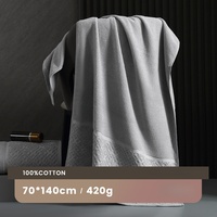 Ensemble de serviettes de bain en coton tissé écologique de luxe, couleur unie de haute qualité, 100% coton, poids élevé, usage domestique, vente en gros
