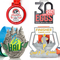 Fer personnalisé alliage de zinc Sport 5k 10k Finisher course à pied Marathon médaille Run Finisher Award médailles couleur personnalisée typographie