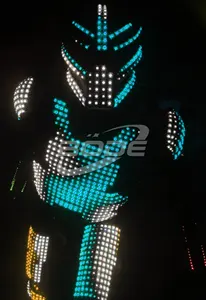 Лидер продаж, красочный программируемый светодиодный костюм робота для вечеринки, костюм, светящийся жакет, сценическое Танцевальное представление