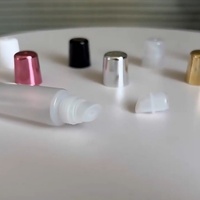 Tubo de Plástico Personalizable con Logotipo, Vacío, de 5ml/10ml/15ml/18ml, para Bálsamo Labial/Lápiz Labial/Brillo Labial, con Tapa de Rosca, Recargable, con Serigrafía