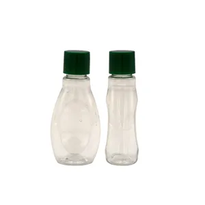 زجاجات بلاستيكية شفافة عالية الجودة 40 مل 18/410 PET لتعبئة مستحضرات التجميل للبيع بالجملة مع غطاء لف من المصنع