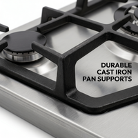 Cuisinière électrique encastrable 6 brûleurs en acier inoxydable, allumage électronique, multifonctionnelle, 36 pouces, efficacité énergétique domestique
