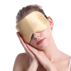 ขายส่งที่กำหนดเองที่ดีที่สุดโลโก้ Luxury Travel 100% Mulberry Silk Sleep Eye Mask