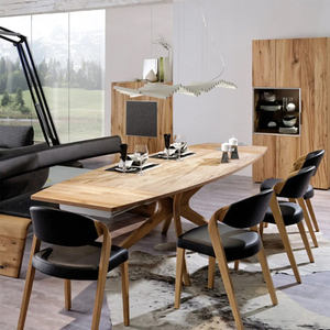 Silla de comedor apilable de madera maciza <span class=keywords><strong>antigua</strong></span> de hotel moderno, silla de comedor <span class=keywords><strong>tapizada</strong></span> de cuero para sala de estar, sillón de cafetería y restaurante - Product Image 3