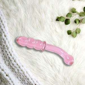 タンポポ工場卸売手作りカスタムマスターベーターマッサージャーバットGスポットクリタル膣ロングピンクガラスアナルプラグセックスおもちゃ - Product Image 3