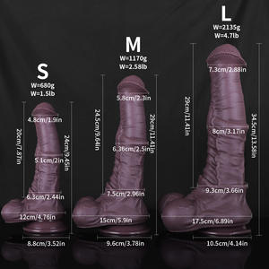 Dildo Realistico in Silicone Liquido a Forma di Cavallo Extra-Large, Adatto per <span class=keywords><strong>Uomini</strong></span> Gay, <span class=keywords><strong>Donne</strong></span> Lesbiche, Uso Anale - Product Image 6