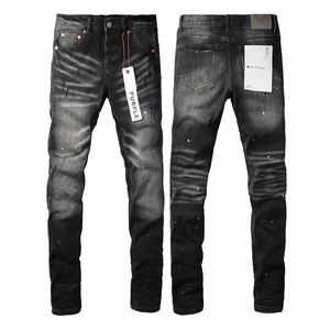 <span class=keywords><strong>Jeans</strong></span> da <span class=keywords><strong>Uomo</strong></span> AM Ricamati Stile High Street, Elasticizzati Strappati a Gamba Stretta, Denim Casual Distressed Streetwear Lavato - Product Image 3