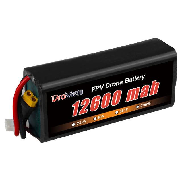 Manufacturer Drone Battery 6S3P 126000mah 6S 22.2V 60C Lipo Drone Battery for FPV 7 Inch 10 Inch