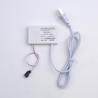 Interruptor Táctil Inteligente para Espejo de Baño DC12V 1A con Control de Intensidad y Fuente de Alimentación de 12W, Interruptor con Sensor Táctil LED para Espejo