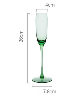 Calice in Cristallo Colorato per Degustazione, Lussuoso <span class=keywords><strong>Bicchiere</strong></span> <span class=keywords><strong>a</strong></span> <span class=keywords><strong>Tulipano</strong></span> Verde per Champagne - Product Image 3