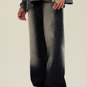 Jeans de Mezclilla Rectos para Hombre, Tallas Grandes, Transpirables, Ecológicos, con Efecto Desgastado y Lavado Vintage, de Alta Calidad - Product Image 4