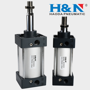 กระบอกลมนิวแมติกแรงขับ<span class=keywords><strong>ส</strong></span>ูง อลูมิเนียมอัลลอยด์ SC32/40/50-25/75/100/125 แบบสองทางมาตรฐาน พร้อมบัฟเฟอร์และลูกปืนปรับได้ - Product Image 2