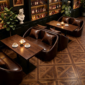 Ensemble table et chaises pliantes rétro en bois massif pour bar, restaurant, canapé, whisky, cigares, petite <span class=keywords><strong>taverne</strong></span>, café - Product Image 2