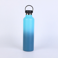 Botol Termos Vakum Isolasi Stainless Steel 304 dengan Pegangan, Logo Dapat Disesuaikan untuk Olahraga dan Aktivitas Luar Ruangan