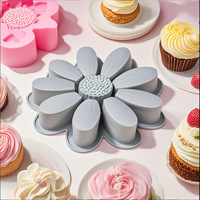 Großhandel 10 Hohlräume Sonnenblumen form Silikon Backform Haushalts kuchen formen für Kinder Back zubehör