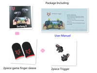 Manette de jeu mobile Sarafox F6, contrôleur de jeu en alliage, joystick, bouton de tir L1 R1 pour iPhone Android