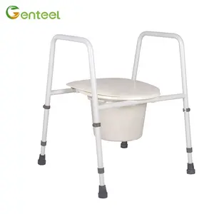 Güvenlik tuvalet desteği hafif komodin tuvalet sandalyesi alüminyum taşınabilir tuvalet sandalyesi yaşlı ve engelli için