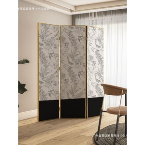 Modern Minimalist French Style Folding <b>Screen</b> <b>Partition</b> With Floral Print For Living Room Bedroom Entryway Decoration - Product Image 5