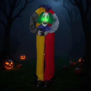 Decorazione Clown di Halloween con Occhi LED 4.5FT con Registrazione di Frasi per Uso Esterno e Interno - Product Image 2