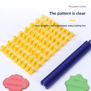 Hot-Selling Cross-Border Creative Artificial Biscuit Mold English Alphanumeric Symbol Seal Movable Type Made of Durable <b>Plastic</b> - Product Image 1