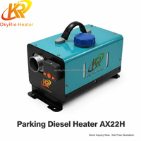 Chauffage diesel horizontal tout-en-un OkyRie AX22H à faible hauteur avec télécommande sans fil LCD pour fourgonnette compacte et camping-car