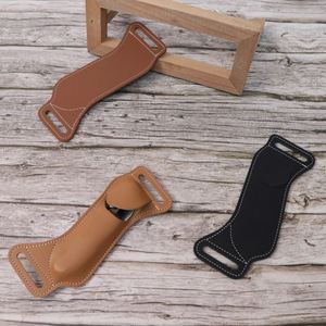 Belt Loop Design Folding Knife Sheath Outdoor PU <b>Leather</b> <b>Tool</b> Waist Bag Handmade Knife Pouch - Product Image 3