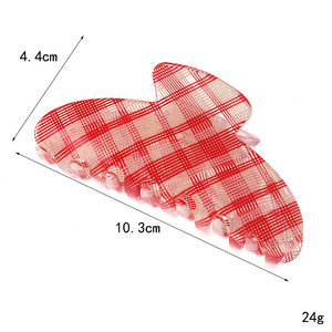 Horquilla a Cuadros para Estudiantes, Pinza de Pelo con Diseño Clásico a Cuadros, Antideslizante, Accesorio de Pelo Sencillo y Clásico - Product Image 4