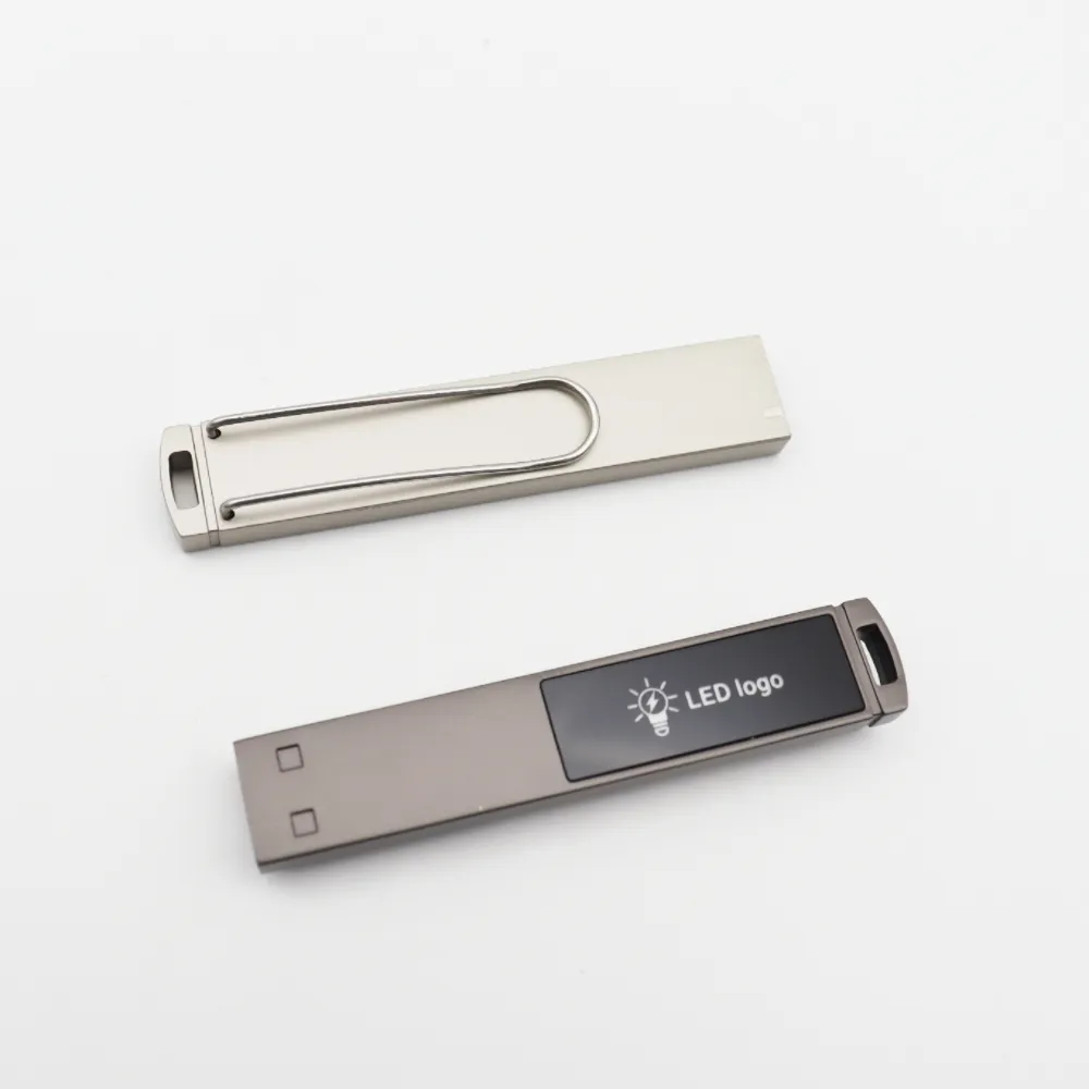 Aangepaste Logo Oplichten Usb Flash Drive 4Gb Pen Drive Usb 3.0 Relatiegeschenken Metalen Materialen 8Gb 16Gb 32Gb 64Gb Memory Sticks