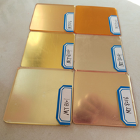 Feuille acrylique miroir doré 1mm 2mm 3mm Miroir en plastique PMMA Service de découpe laser personnalisé