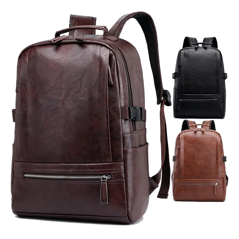 클래식 디자인 잉글랜드 스타일 PU 가죽 배낭 고품질 대학 비즈니스 여행 학교 노트북 배낭 가방 가방 가방