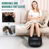 Masseur de pieds portable électrique Shiatsu avec rouleaux pétrissants, chaleur infrarouge et compression d'air, mini appareil de massage des pieds