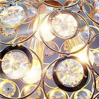 Lustre moderne en cristal de luxe avec pampilles dorées et chromées, éclairage néon pour la maison, décoration intérieure, par Zhongyi