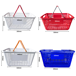 Canasta de Compras de Plástico para Supermercado, Personalizable en Color y Logotipo, Capacidad de 40/45L, con Asa Cómoda, Directo de Fábrica - Product Image 2