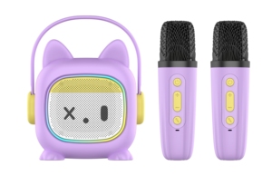 ลำโพงคาราโอเกะพกพา <span class=keywords><strong>K95</strong></span> ดีไซน์ใหม่ รูปลักษณ์น่ารัก พร้อมไฟ <span class=keywords><strong>RGB</strong></span> รองรับไมโครโฟนไร้สาย การ์ด TF และ AUX - Product Image 4