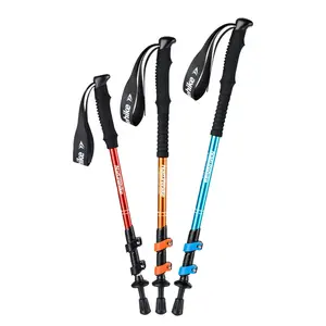 Naturehike ST01 6061 Alpenstock Tongkat Berjalan, Tongkat Trekking Mendaki Teleskopik Aluminium Aloi untuk Pria dan Wanita