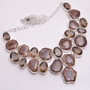 แฟชั่นสร้อยคอ Druzy พลังงานแสงอาทิตย์ควอตซ์ - Product Image 4